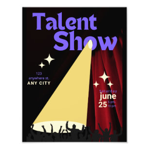 Impression Photo Affiche de spectacle de talents, Affiche de specta