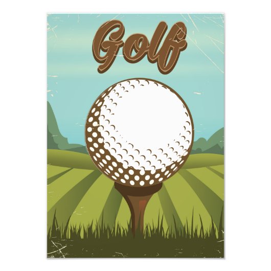 Impression Photo Affiche de style vintage golf (Devant)