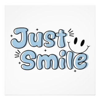 Impression Photo Affiche de typographie rétro mignonne "Just Smile"