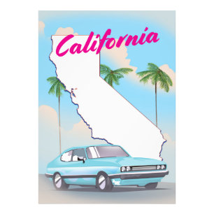 Impression Photo Affiche de vacances de style vintage californien