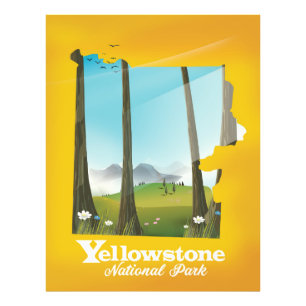 Impression Photo Affiche de vacances du parc national de Yellowston
