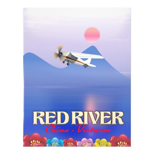 Impression Photo Affiche de vacances sur la rivière Rouge au Cambod (Devant)