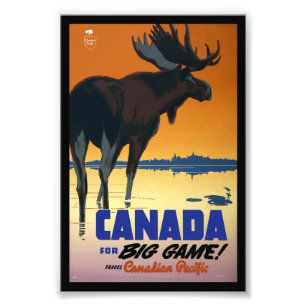 Impression Photo Affiche de Vintage voyage du Canada