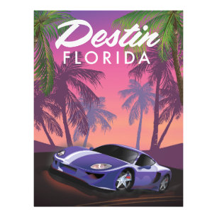Impression Photo Affiche de voiture de sport Destin Floride États-U