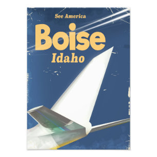 Impression Photo Affiche de vol Boise Idaho