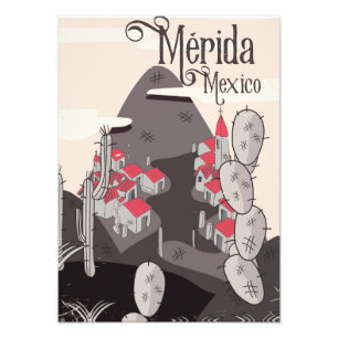 Impression Photo Affiche de voyage à Mérida au Mexique