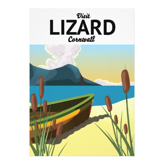 Impression Photo Affiche de voyage au bord de la mer de Lizard (Devant)