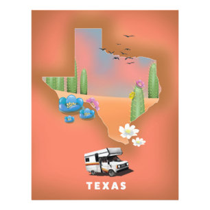 Impression Photo Affiche de voyage au Texas