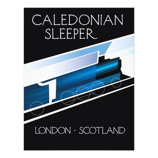 Impression Photo Affiche de voyage Caledonian Sleeper Londres Ecoss (Devant)