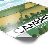Impression Photo Affiche de voyage de Cambridge Train (Coin)