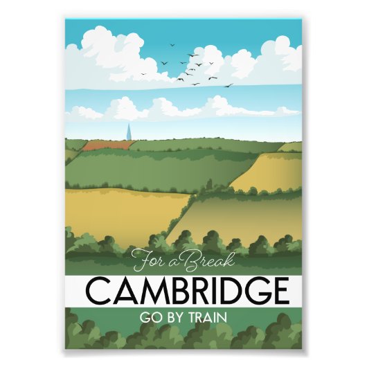 Impression Photo Affiche de voyage de Cambridge Train (Devant)