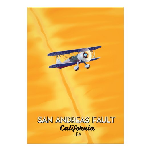 Impression Photo Affiche de voyage de la faille de San Andreas Cali (Devant)