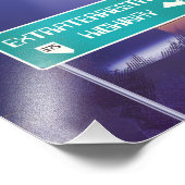Impression Photo Affiche de voyage de la route extraterrestre de Ro (Coin)