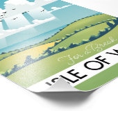 Impression Photo affiche de voyage de l'île de Wight. (Coin)