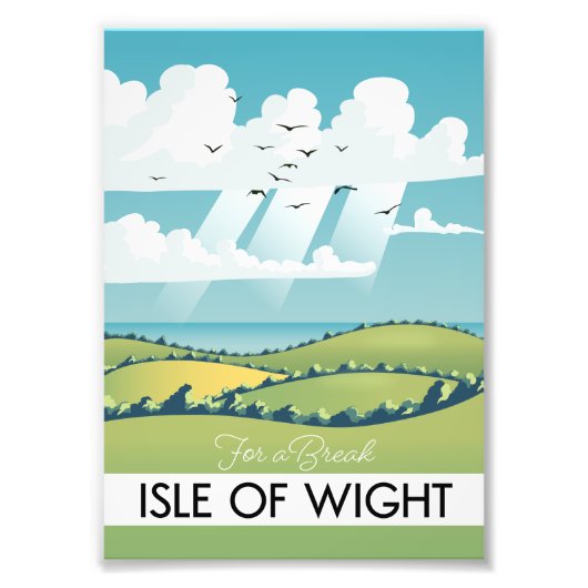 Impression Photo affiche de voyage de l'île de Wight. (Devant)