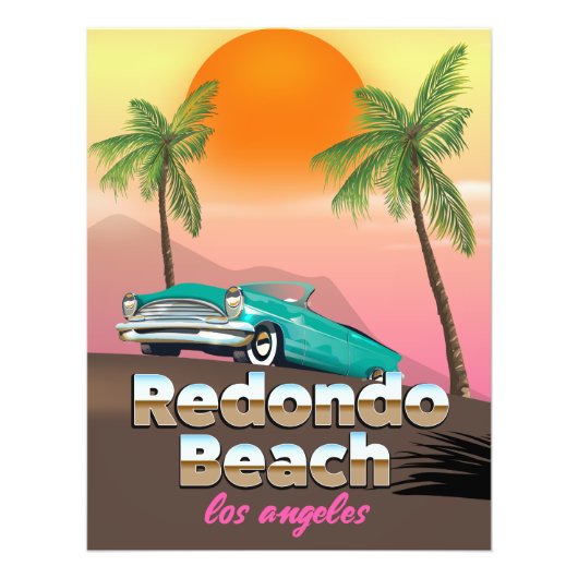 Impression Photo Affiche de voyage de Redondo Beach LA (Devant)