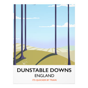 Impression Photo affiche de voyage de style vintage de Dunstable Do