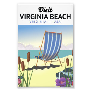 Impression Photo Affiche de voyage de Virginia Beach Virginie États