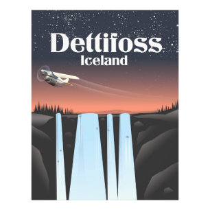 Impression Photo Affiche de voyage Dettifoss Islande.