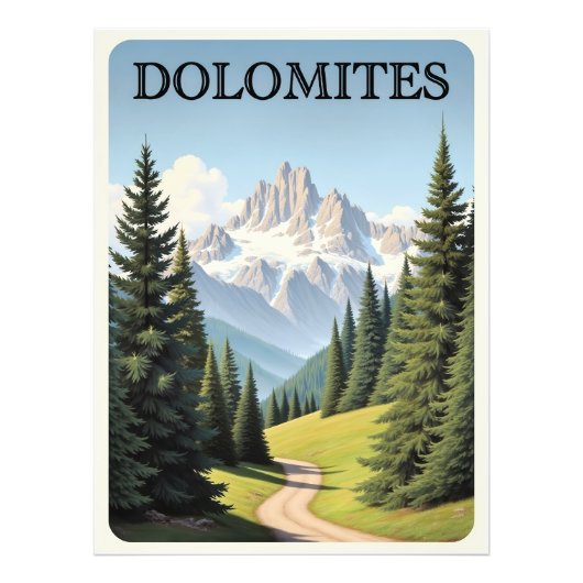 Impression Photo Affiche de voyage Dolomites (Devant)