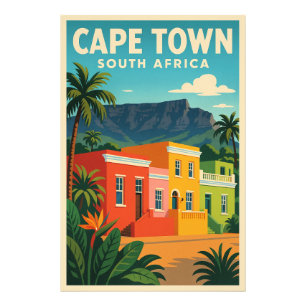 Impression Photo Affiche de voyage du Cap, Afrique du Sud,