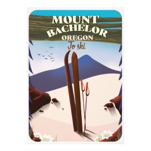 Impression Photo Affiche de voyage du Mont Bachelor Oregon