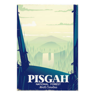 Impression Photo Affiche de voyage du parc national Pisgah en Carol