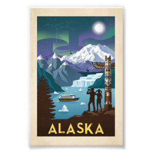 Impression Photo Affiche de voyage en Alaska