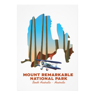 Impression Photo Affiche de voyage en Australie du Sud Mont Remarka