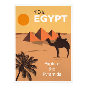 Impression Photo Affiche de voyage en Égypte