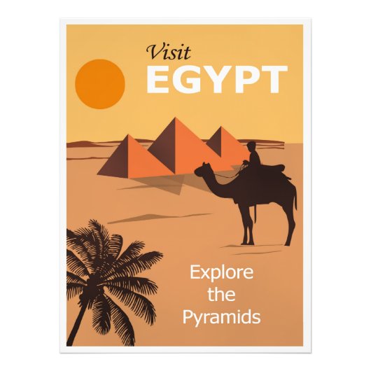 Impression Photo Affiche de voyage en Égypte (Devant)