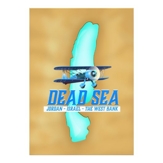 Impression Photo Affiche de voyage en mer Morte (Devant)