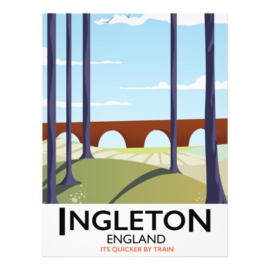 Impression Photo Affiche de voyage en train Ingleton Angleterre (Devant)