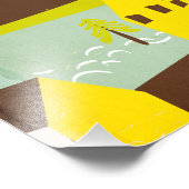 Impression Photo Affiche de voyage moderne du milieu du siècle (Coin)