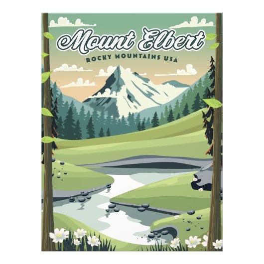 Impression Photo Affiche de voyage Mont Elbert Montagnes Rocheuses (Devant)