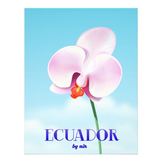 Impression Photo Affiche de voyage orchidée Équateur (Devant)