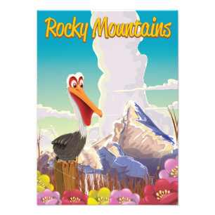 Impression Photo Affiche de voyage Pélican des Montagnes Rocheuses