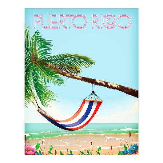 Impression Photo Affiche de voyage Porto Rico Hammock (Devant)