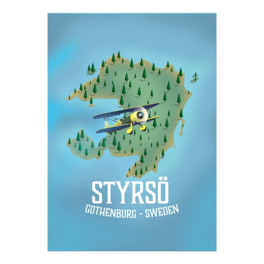 Impression Photo Affiche de voyage Styrsö, Suède. (Devant)