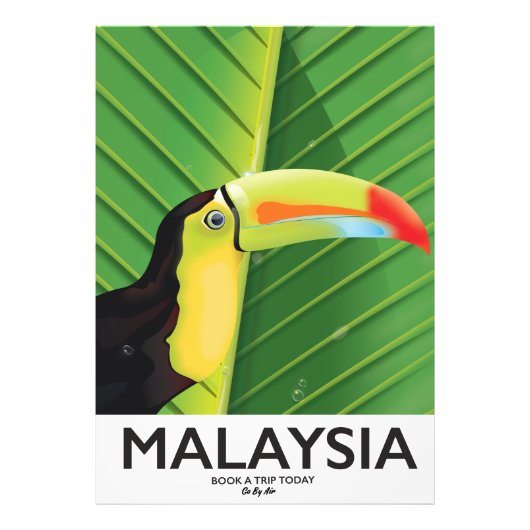 Impression Photo Affiche de voyage Toucan de Malaisie (Devant)