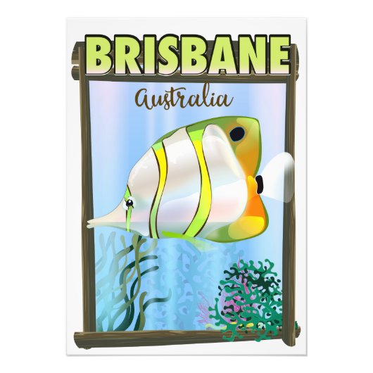 Impression Photo Affiche de voyage tropical à Brisbane Australie (Devant)