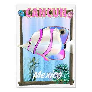 Impression Photo Affiche de voyage tropical mexicain à Cancun