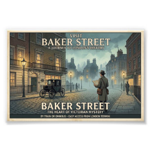 Impression Photo Affiche de voyage vintage Baker Street Londres