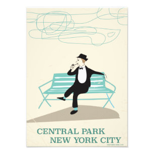 Impression Photo Affiche de voyage vintage Central Park New York Ci