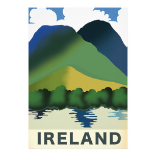 Impression Photo Affiche de voyage vintage d'Irlande