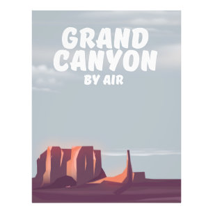 Impression Photo Affiche de voyage vintage Grand Canyon By Air.