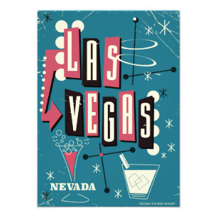 Impression Photo Affiche de voyage vintage Las Vegas nevada