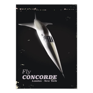 Impression Photo Affiche de voyage vintage style Concorde