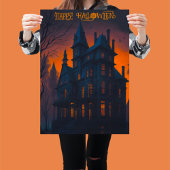 Impression Photo Affiche d'Halloween Haunween Maison Halloween