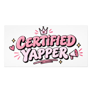 Impression Photo Affiche drôle de couronne rose "Yapper certifié"